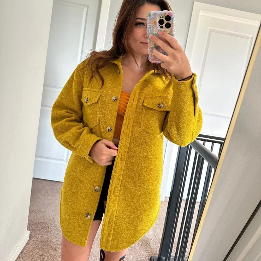 Jackson Rowe PANAMINT mustard oversized Shacket| size Xs